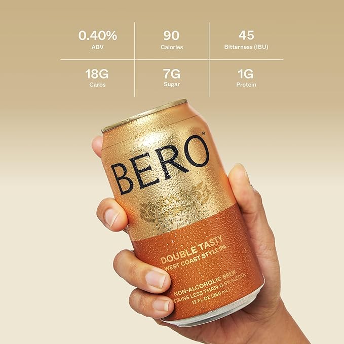 BERO Variety Pack Non-Alcoholic Beer, 12-Pack IPA, Wheat & Pils Craft Brews, NA Beer by Tom