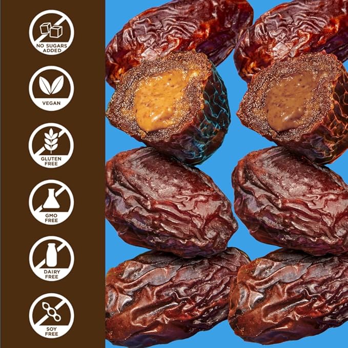 Realsy Pitted & Stuffed Medjool Dates, Organic Dates with No Sugar Added, Gluten-Free, Vegan, Good