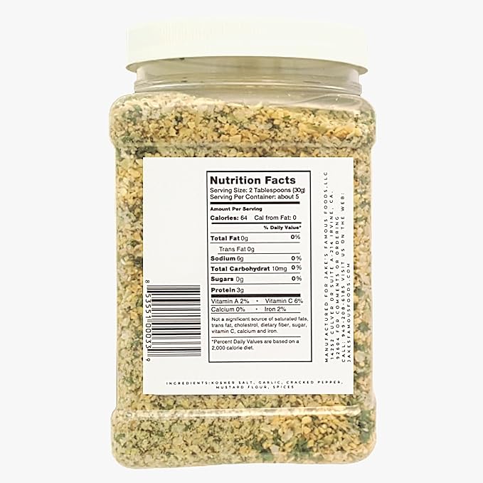 Jake's Famous Santa Maria Seasoning, 22 Oz Grill Seasoning, Tri Tip, Steak, Pork, Chicken, BBQ Rub