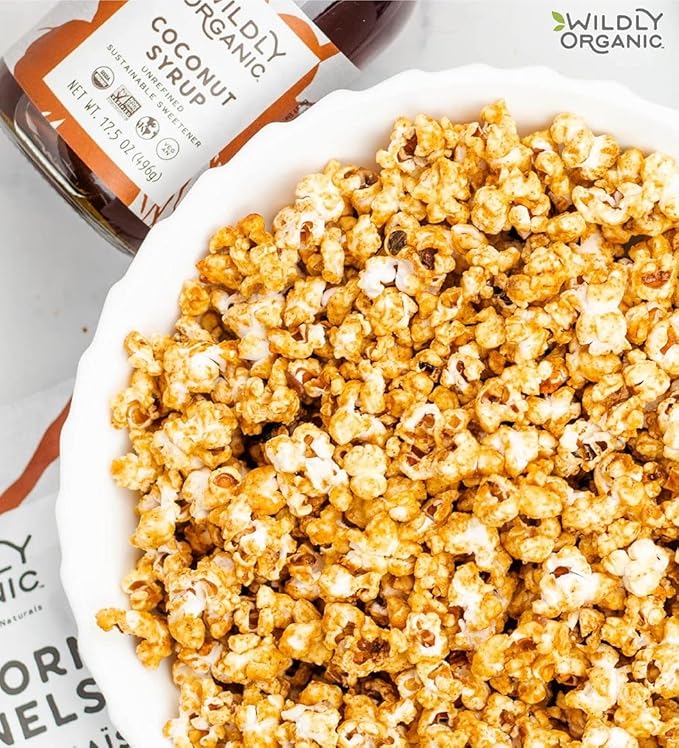 Wildly Organic Coconut Syrup 17.5 Oz - Organic Sweetener, Non-GMO, Kosher, Vegan, Buttery Caramel