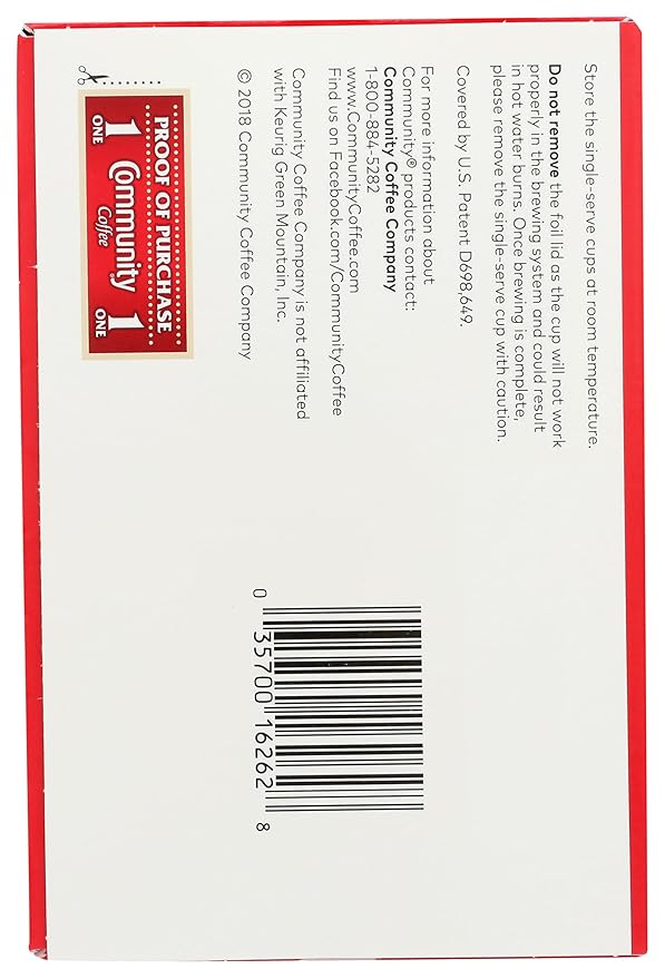 Community Coffee Cafe Special, 12 Count Single Serve Coffee Pods, Medium Dark Roast, Compatible
