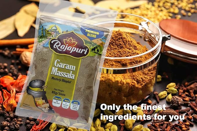 Rajapuri Mixed Spices - Garam Masala - 85g / 3 Ounce | Adds Warmth And Depth To Your Curry Creation