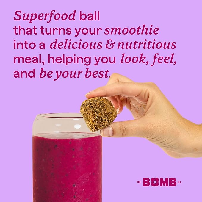 The Bomb Co. Blender Bomb, Get up & Goji, Superfood Smoothie Mix With Goji Berries, Hemp, Flax