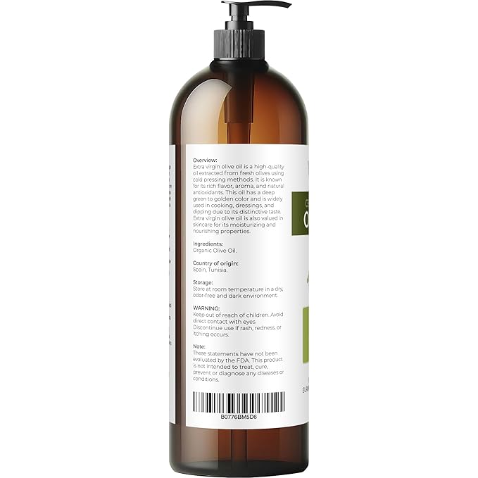 Olive Oil Extra Virgin Organic UNREFINED Cold Pressed VELONA (32oz)