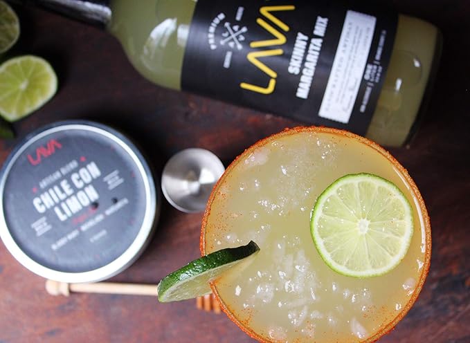 LAVA Premium Skinny Margarita Mix by LAVA Craft Cocktail Co., Low Calorie Margarita Mix Made with