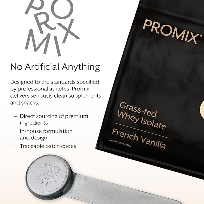 ProMix Nutrition Whey Protein Isolate Powder, Vanilla - Grass-Fed - 짯Post Workout Fitness &