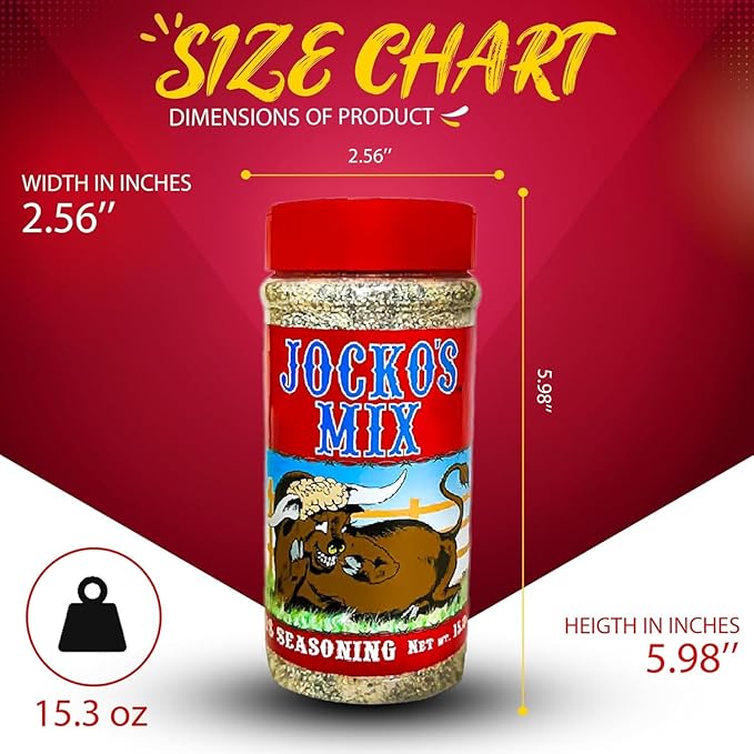 Jocko's Mix Santa Maria Style Seasoning - 15.3oz Bottle Of Tri-Tip, Steak, Pork, and Chicken