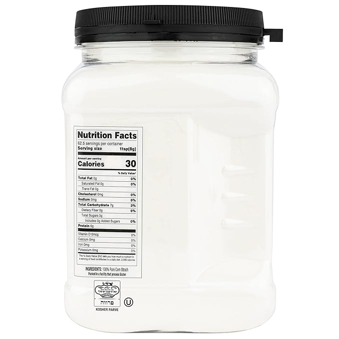 Roots Circle 100% Pure Corn Starch | 2 [17oz] Airtight Containers | All Natural Thickener for