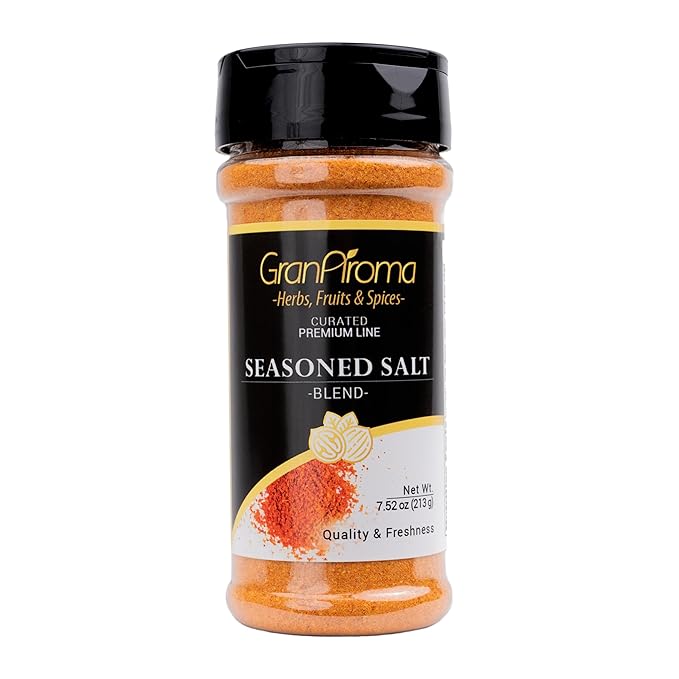GranAroma Seasoned Salt, Savory Blend, Seasoning for Grilled Meats, Roasted Vegetables, and Soups