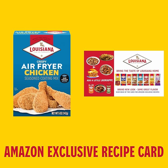 Louisiana Fish Fry, Air Fryer Chicken Coating Mix, 5 oz (Pack of 6) Each Box Coats 2 lbs of Chicken