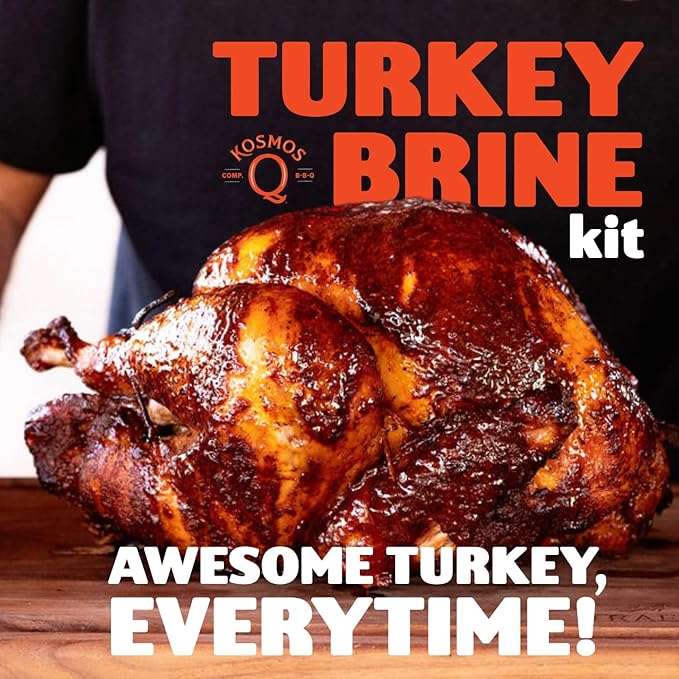 Kosmos Q Complete Turkey Brine Kit - Full Seasoning Kit with Turkey Brine, Dirty Bird Spice Shaker