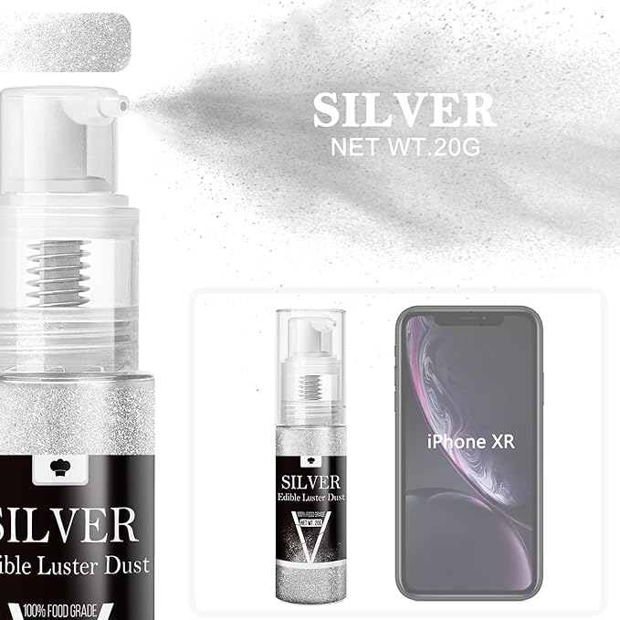 Edible Glitter Spray - 20g Luster Dust Edible Glimmer Powder for Sparkling Cocktails, Cake