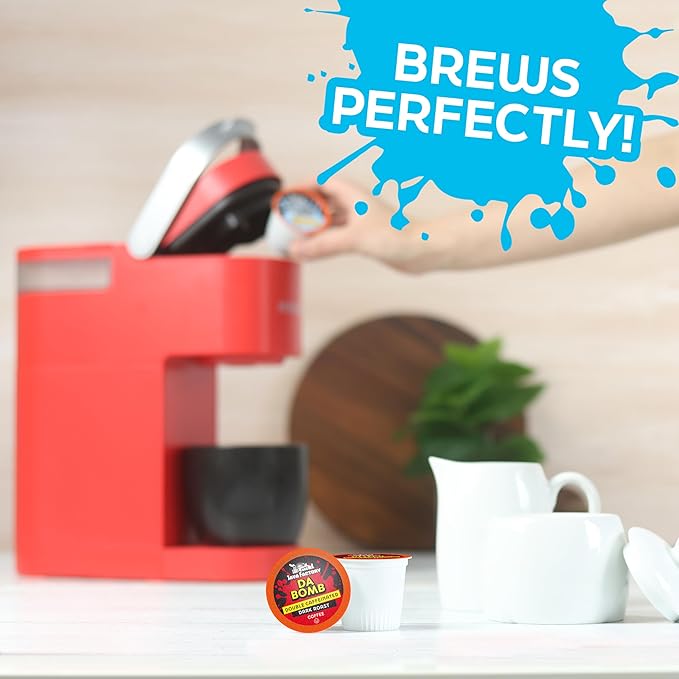 Java Factory Coffee Pods High Caffeine Coffee Compatible with K Cup Brewers Including 2.0, Da Bomb