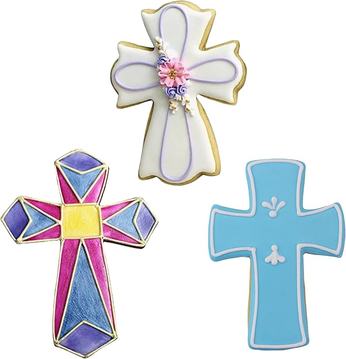 Ann Clark Cookie Cutters Cross Cookie Cutters 3-Pc. Set Made in USA, Holy Cross, Extra Large Cross