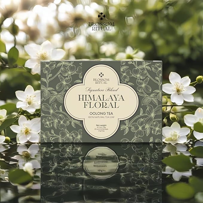 BLOSSOM RITUAL Himalayan Floral – Osmanthus Infused Oolong Loose Leaf – 20 Natural Based Pyramid