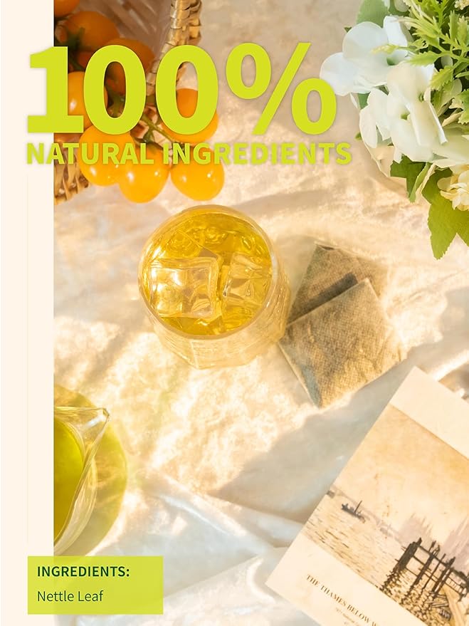 TeeLux Nettle Leaf Tea Bags, Nettle Herbal Tea, Natural Stinging Nettle Tea, Caffeine Free, Mild &