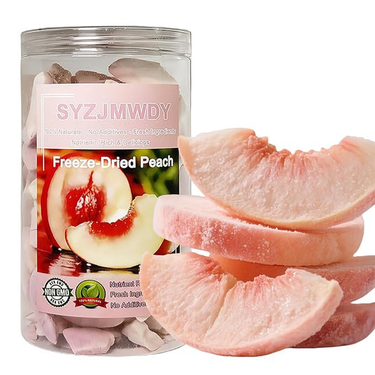 Premium Freeze-Dried Peach Cubes 7oz (200g) - 100% Fruit, No Sugar Added | For Baking, Smoothies &