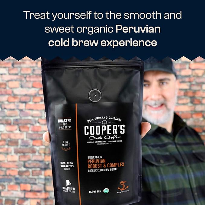 Peruvian Organic Cold Brew Coffee, Single Origin & Gourmet Beans, Tasting Notes Of Caramel With A