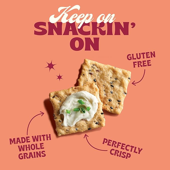 Back to Nature Gluten Free Crackers, Multi-Seed Rice Thins - Non-GMO, Made with Whole Grain Brown