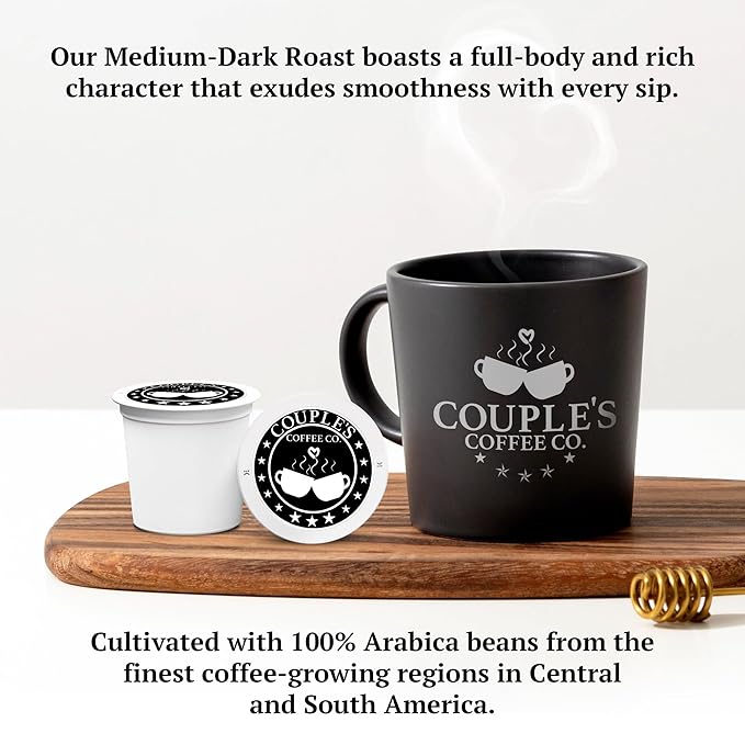 Couple's Coffee K-Cups | Gives Back to Military Families | Medium Dark Roast Coffee Pods | Gourmet