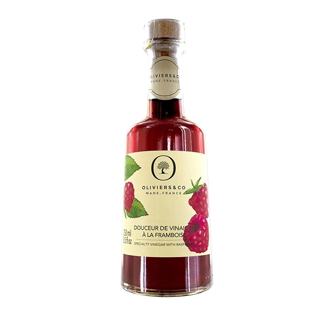 Raspberry Vinegar by Oliviers & Co | Sweet & Tangy Fruit Vinegar from Portugal | Perfect for Duck