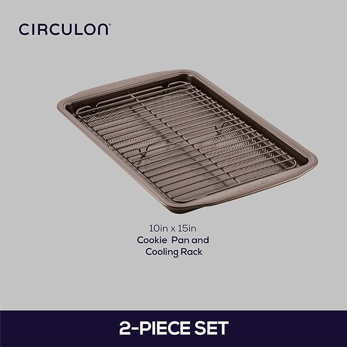 Circulon Nonstick Bakeware Set with Nonstick Cookie Sheet / Baking Sheet and Cooling Rack - 2