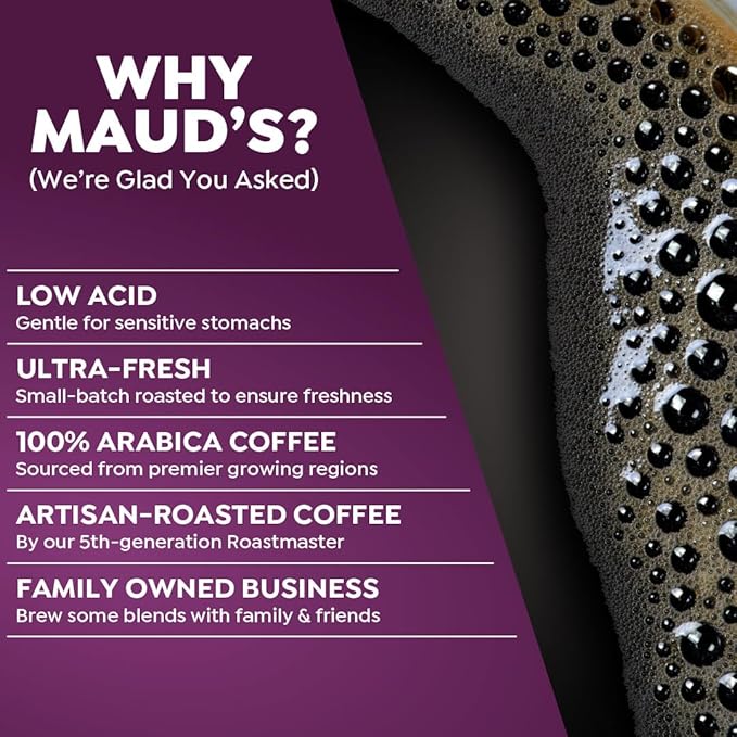 Maud's Flavored Decaf Coffee Pods Variety Pack, 24 ct, 6 Assorted Roasts & Flavors, Decaf Medium