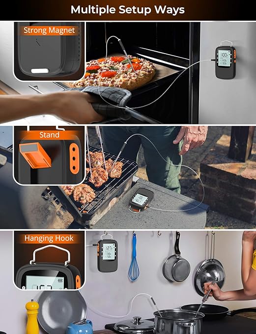 Govee Bluetooth Meat Thermometer, Wireless Meat Thermometer for Smoker Oven, Digital Grill