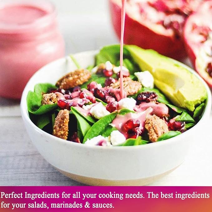 De La Rosa Organic Pomegranate and White Balsamic Vinegar, Vegan, Kosher, Non-GMO & Gluten Free