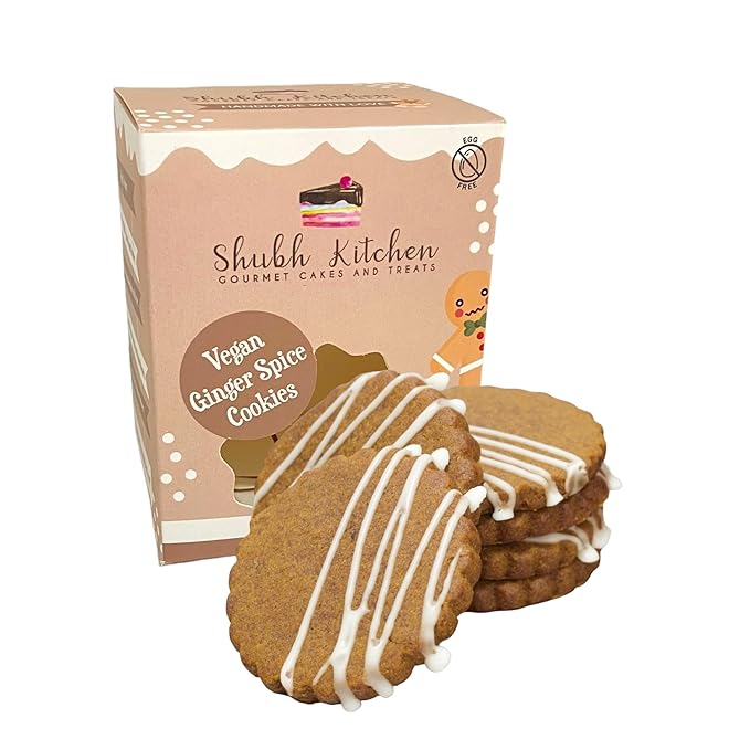 Vegan Ginger Spice Cookies- Holiday Cookies, Gourmet Vegan Snack, 100% Egg-Free, Dairy-Free