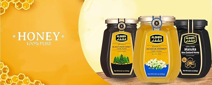 ALSHIFA Natural Honey 2.20lb (1kg) | Pack of 1 | Raw & Pure Honey Unpasteurized | 100% Pure
