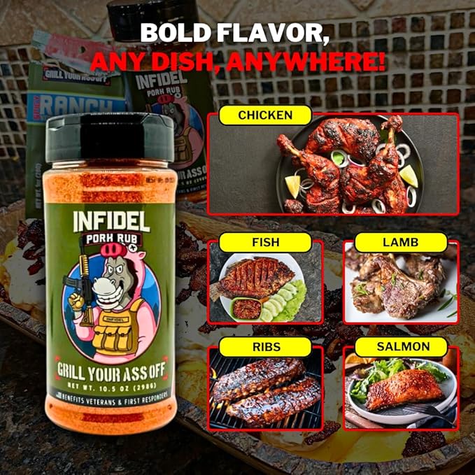 GYAO Pork Rub - 10.5oz Award-Winning BBQ seasonings and Rubs for Steaks, Burgers & Meats - BBQ Rubs