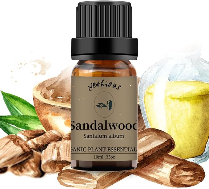 yethious Sandalwood Essential Oils for Diffuser & Aromatherapy Pure Sandalwood Oil for Skin, Hair