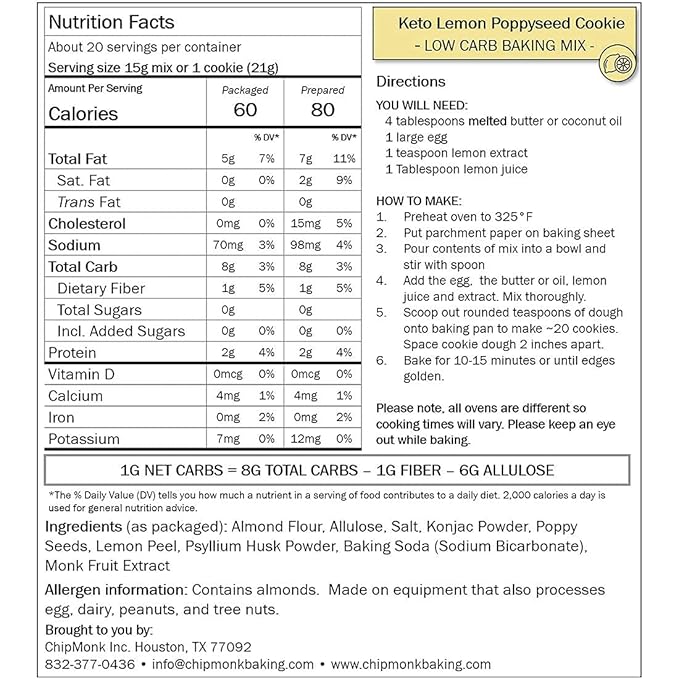 ChipMonk Cookie Mix - Zero or Low Carb Keto Friendly Snacks, Dessert, Cookies, Gluten-Free, High