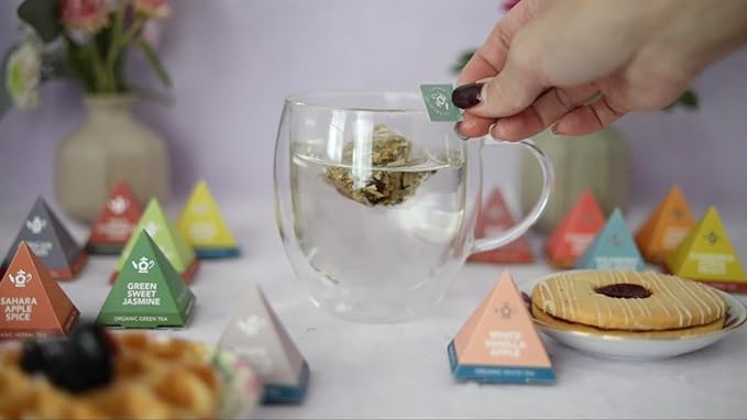 Teabloom - World's Finest Pyramid Tea Collection, 24 Varieties of USDA Certified Organic Teas