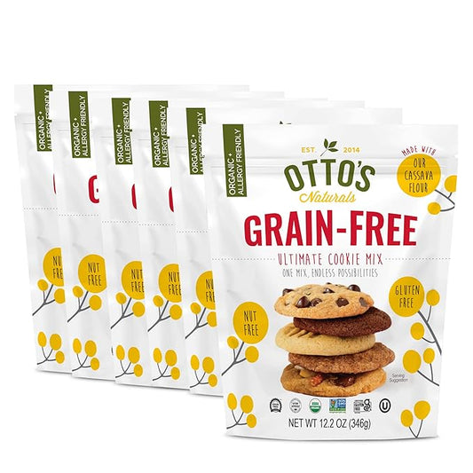 Otto's Naturals Grain-Free Ultimate Cookie Mix, 12.2 Oz., 6 Pack, Top 9 Allergen-Free, Versatile