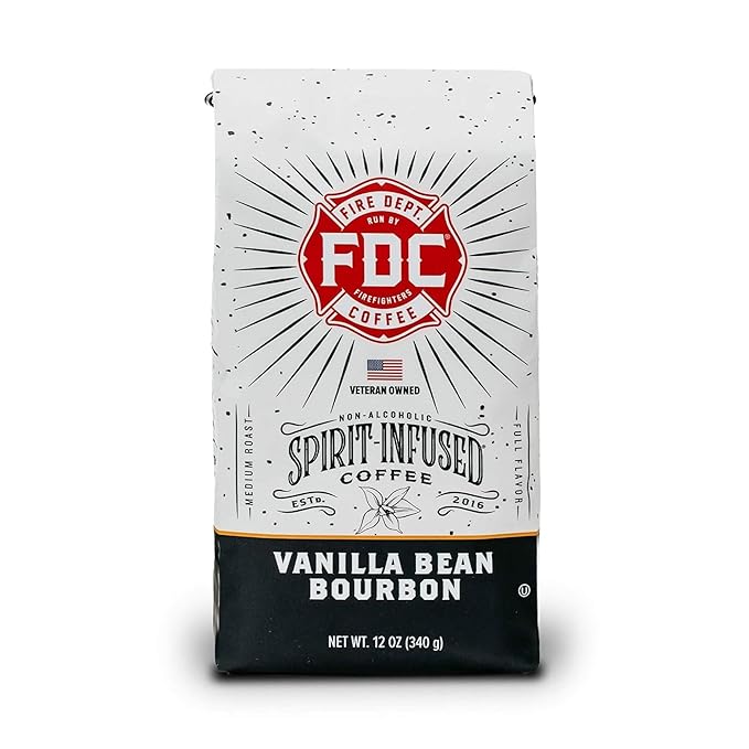 Fire Department Coffee - Vanilla Bourbon Coffee - Gives Back to Firefighters - Vanilla Bean Bourbon