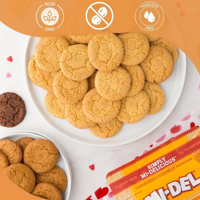 Mi-Del Vanilla Snaps Cookies - Crunchy Vanilla Cookies - Non-GMO Certified, 0g Trans Fat, Healthy
