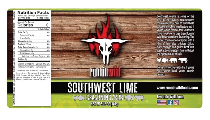 Premium Southwest Lime Seasoning | No Artificial Flavors, No MSG added | Gourmet Southwest Flavor