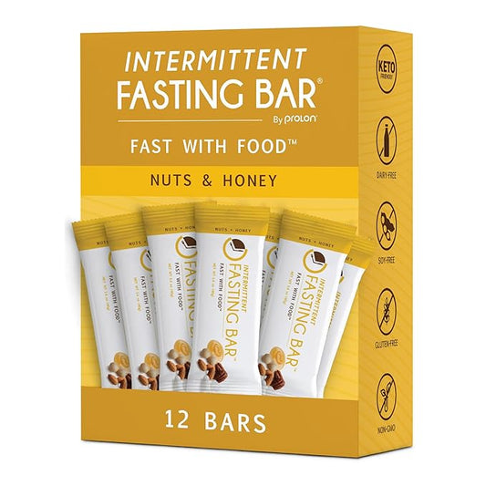 Prolon Fasting Bars | 6g Protein, 8g Fiber | Keto-Friendly, Gluten-Free, Dairy-Free, Plant-Based |