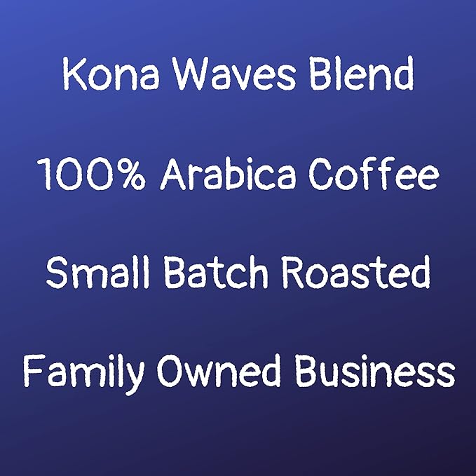 River Moon Coffee, Kona Coffee Whole Bean, Medium Roast, 5 lbs, Kona Waves Hawaiian Blend