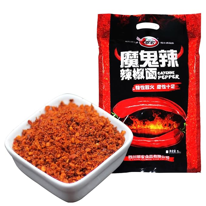 Bailinhou Chinese sichuan Devilishly hot red Chili Powder 35.27oz/1000g, Devil Spicy Extra Spice