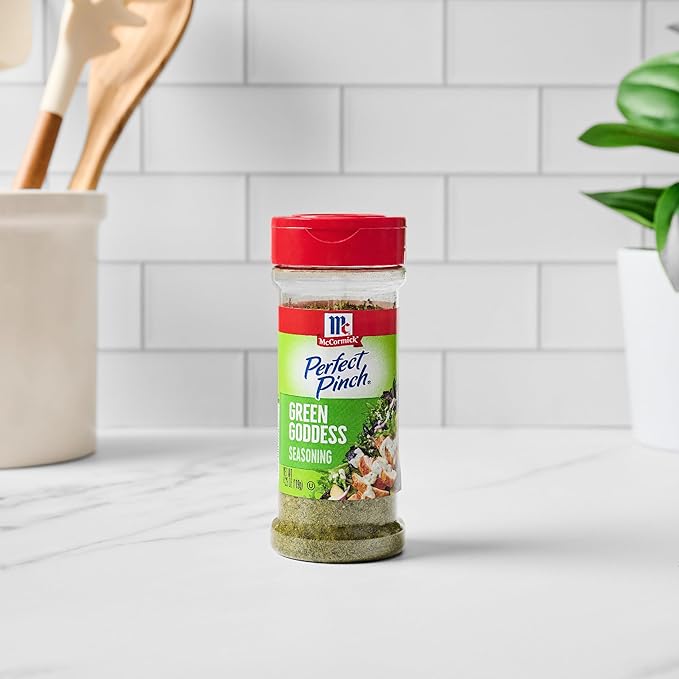 McCormick Perfect Pinch Seasoning, Green Goddess, For Adding Tangy, Herby Flavor to Chicken, Roasted Veggies, Dressings, Sauces & More, 4.23 oz