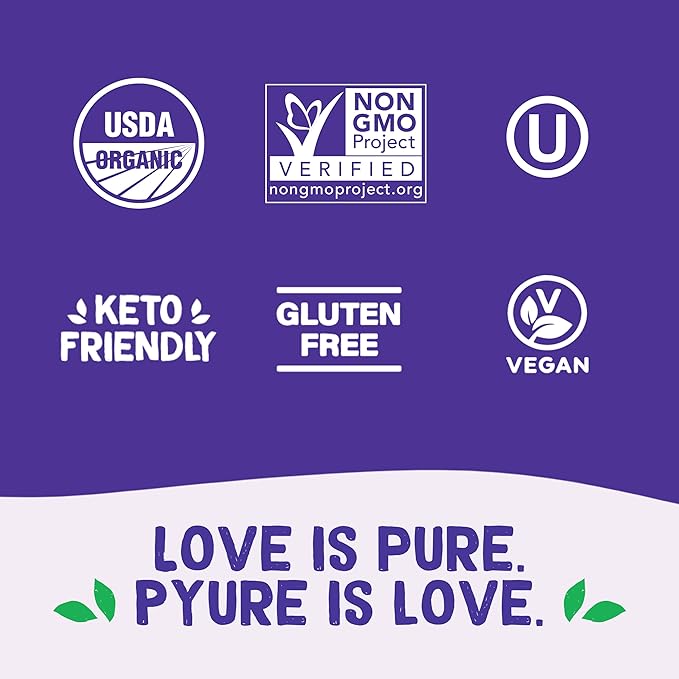 Pyure Organic Vanilla Stevia Liquid Sweetener | Sugar-Free Stevia Drops | Keto Sugar Substitute |