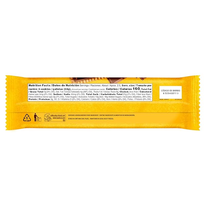 Bauducco Choco Biscuit Cookies, 2.8 oz (Pack of 1) - Crispy Chocolate-Filled Cookies - Perfect