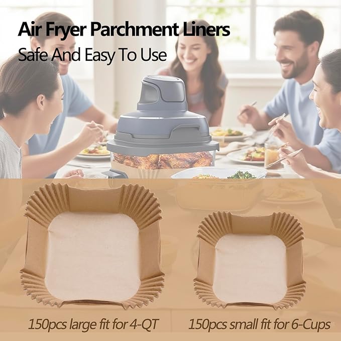 300PCS Air Fryer Liners disposable for Ninja Crispi,Air Fryer Accessories for Ninja Crispi 4-in-1