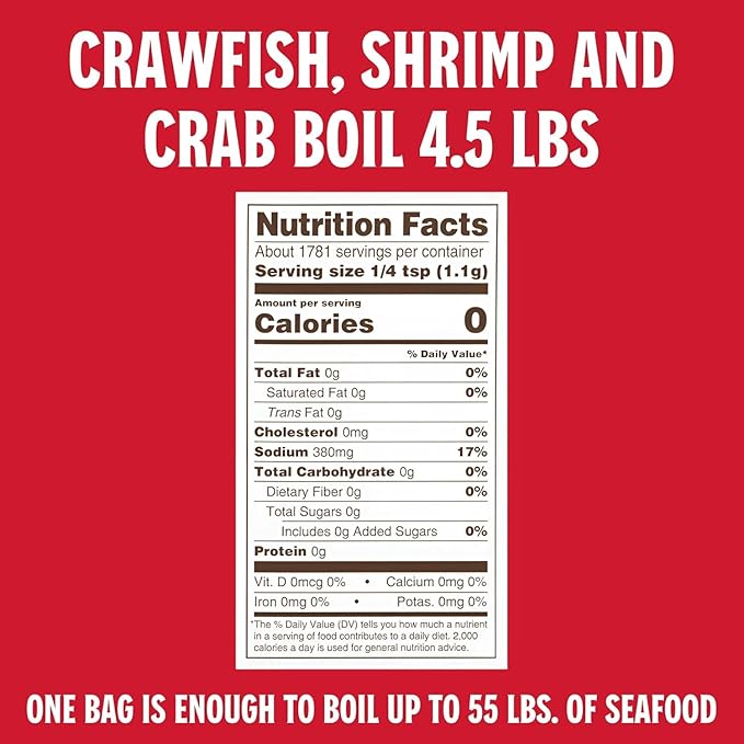 Louisiana Fish Fry Products Crawfish, Shrimp & Crab Boil Seasoning - Spicy & Delicious Seafood
