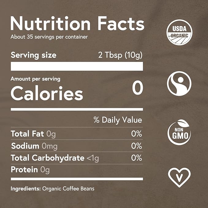 Fabula Low Acid Coffee Beans Whole, Organic Espresso Coffee - Non-GMO - No Molds - Mycotoxins