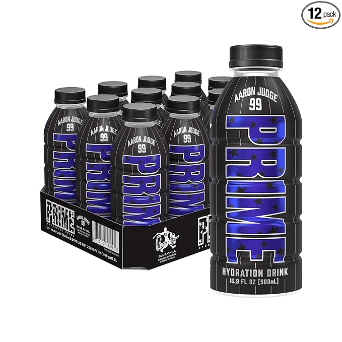 PRIME Hydration Aaron Judge, Sports Drinks, Electrolyte Enhanced for Replenishing Fluids, 250mg