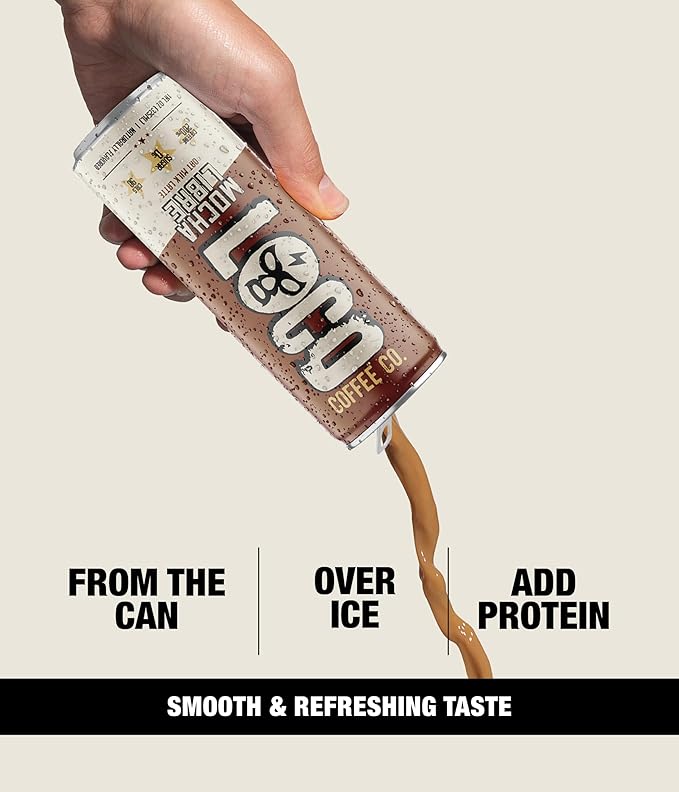 Loco Coffee Mocha Latte 11 Ounce Can, 12 Count | Zero Sugar, 200mg Caffeine | Gluten Free and Dairy